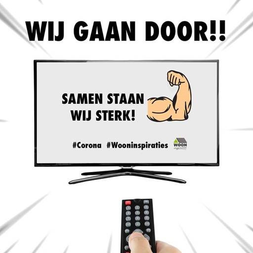 Logo Wooninspiraties Wij gaan door en samen zijn wij sterk!